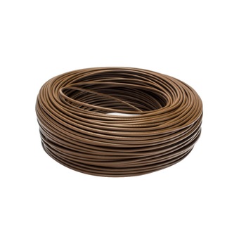 Conductor MYF,Antifoc, Romcablu,1 x 1.5, Cupru litat,colac 100 m, Maro Conductor MYF,Antifoc, Romcablu,1 x 1.5, Cupru litat,colac 100 m, Maro