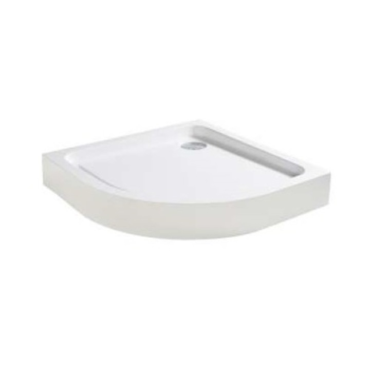 Zuhanytálca, Tempo Line, félkör, 80 X 80 cm, Akril, Csúszásmentes nyomtatás