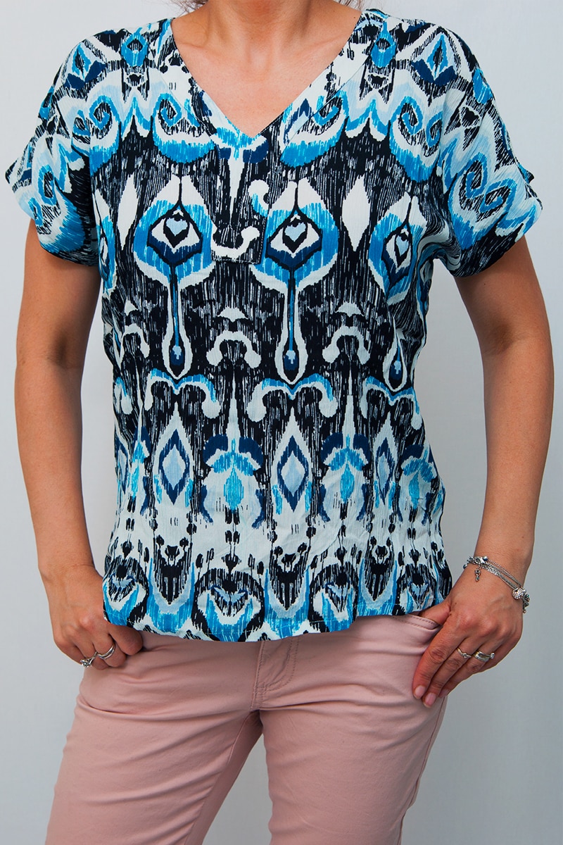 Bluza din vascoza Sisters Point, Albastru