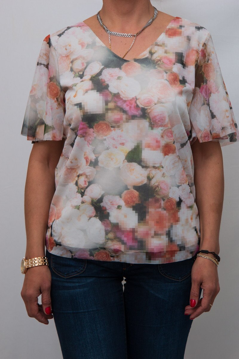 Bluza cu decolteu Sisters Point,alb,M