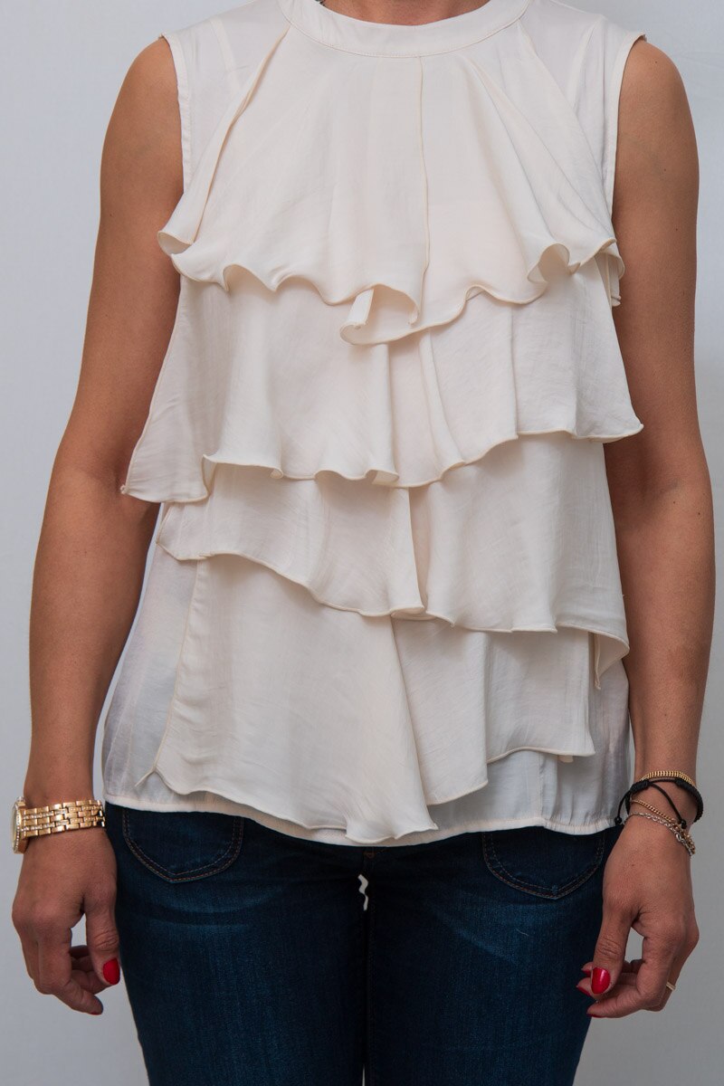 Bluza cu volnase Sisters Point,alb,42