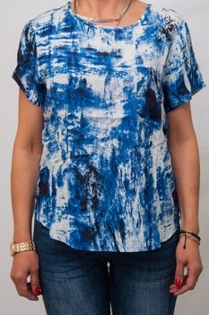 Bluza cu imprimeu abstract Sisters Point,alb,40 Bluza cu imprimeu abstract Sisters Point,alb,40