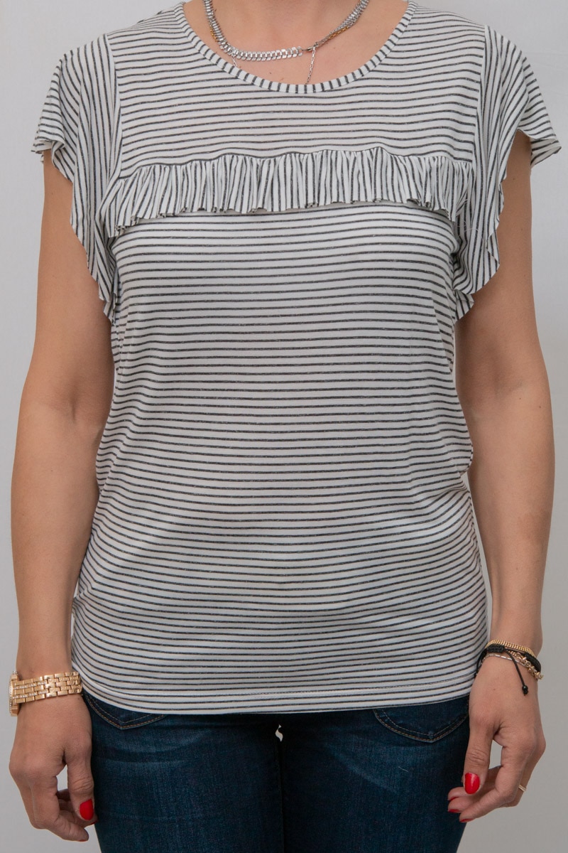 Bluza cu dungi Sisters Point,alb,M