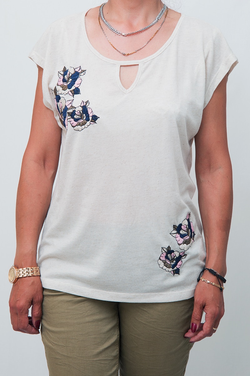 Bluza cu croiala dreapta Sisters Point,alb,XL