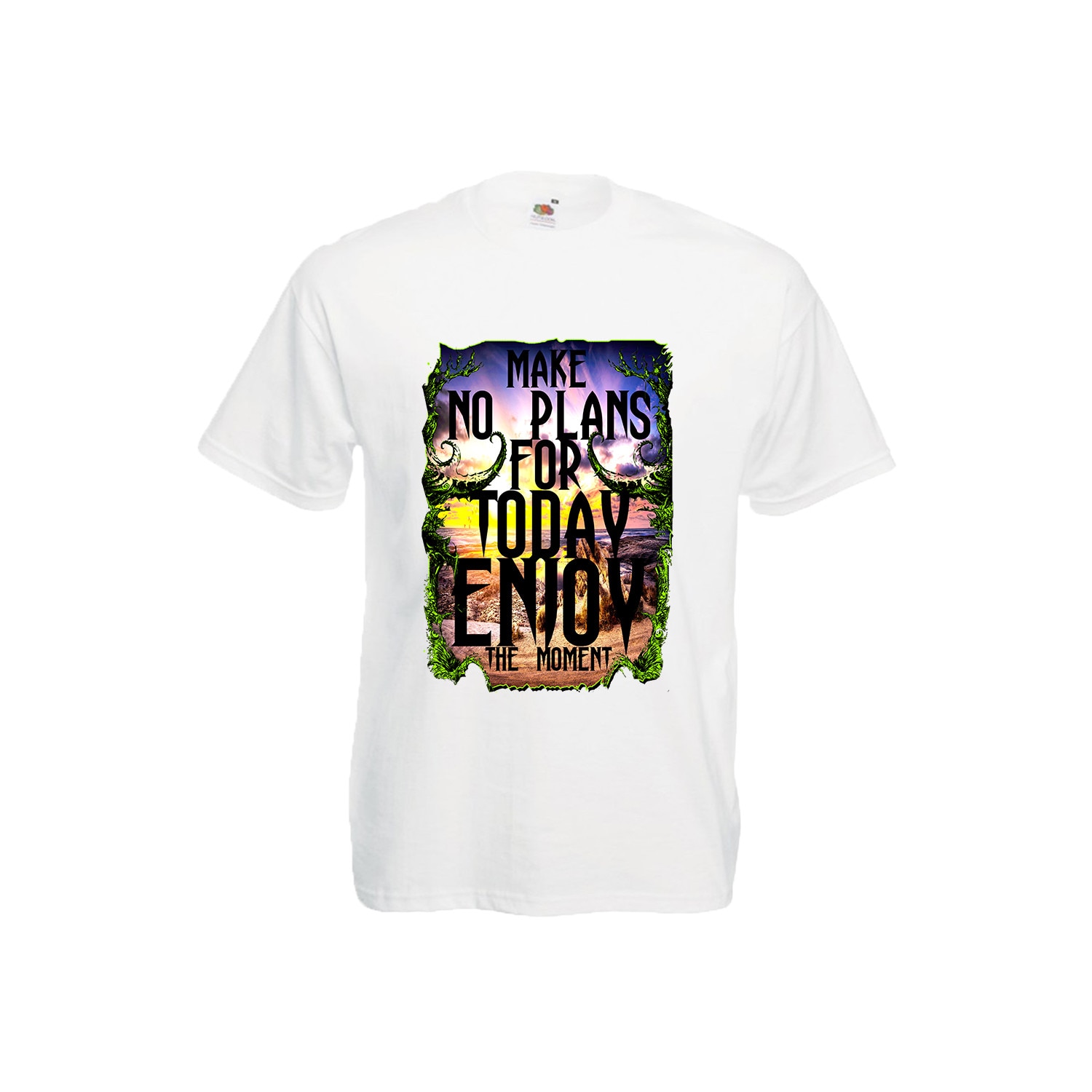 Tricou personalizat barbatesc No Plans For Today alb M