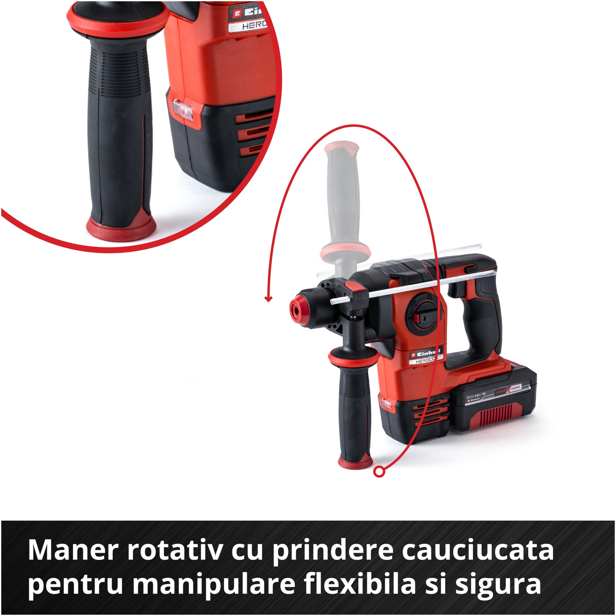 Ciocan rotopercutor, fara fir, Einhell Professional PXC HEROCCO