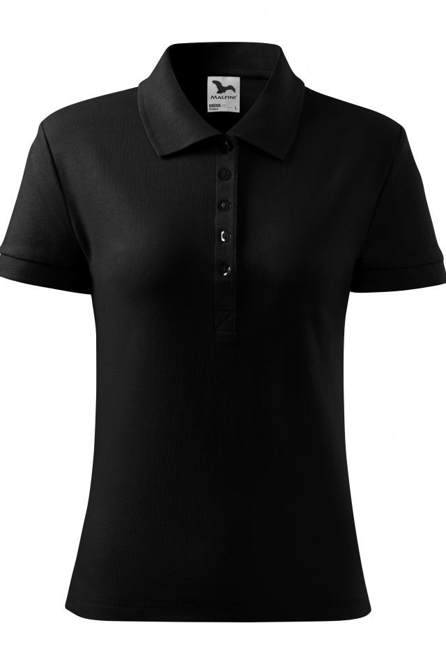 Tricou polo pentru dama Cotton, Negru
