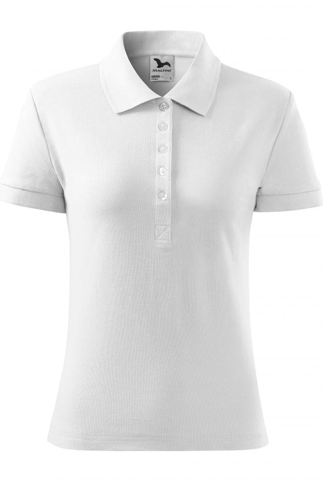 Tricou polo pentru dama Cotton, Alb