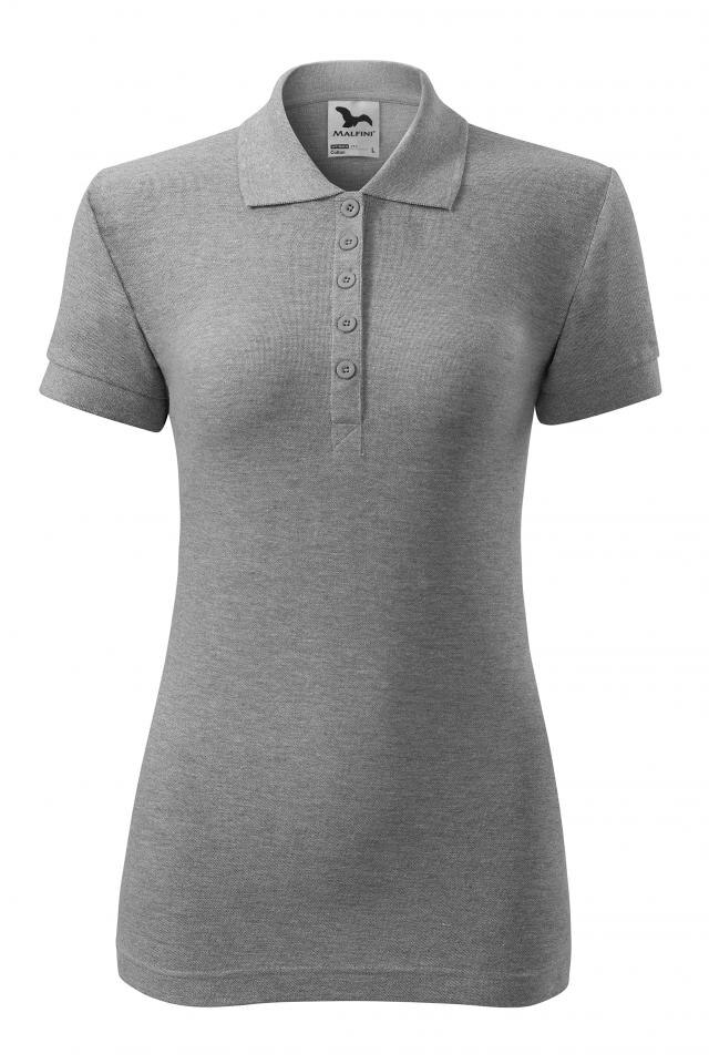 Tricou polo pentru dama Cotton, Gri inchis