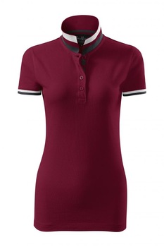 Tricou polo pentru dama Collar Up, Visiniu Tricou polo pentru dama Collar Up, Visiniu