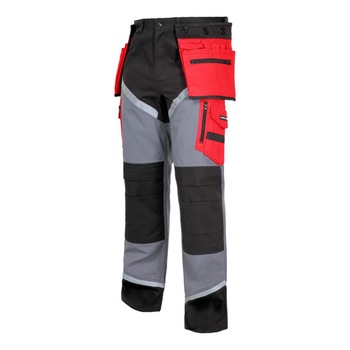 Pantaloni lucru grosi premium, 24 buzunare, cusaturi triple, benzi reflectorizante, marime S Pantaloni lucru grosi premium, 24 buzunare, cusaturi triple, benzi reflectorizante, marime S