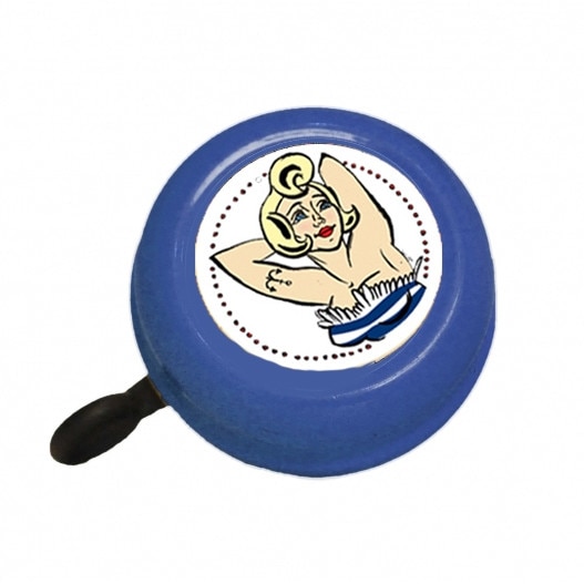 Sonerie bicicleta Bike Bell Pin Up Girl, 55 mm, Bleumarin