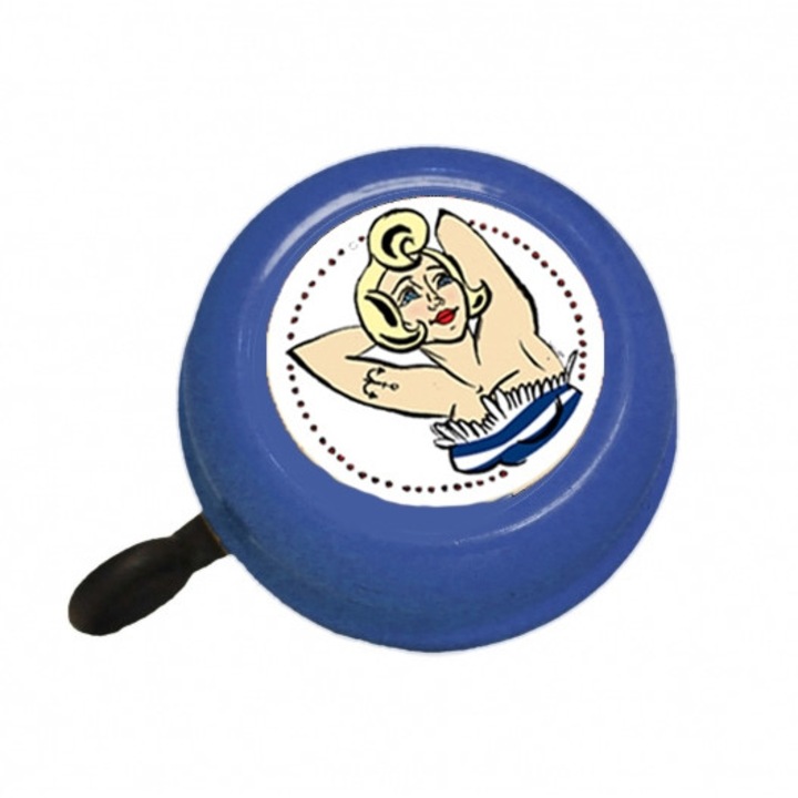 Sonerie bicicleta Bike Bell Pin Up Girl, 55 mm, Bleumarin