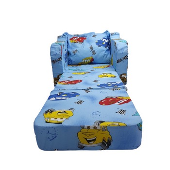 Fotoliu extensibil MELI & MAIA masinute albastru Fotoliu extensibil MELI & MAIA masinute albastru