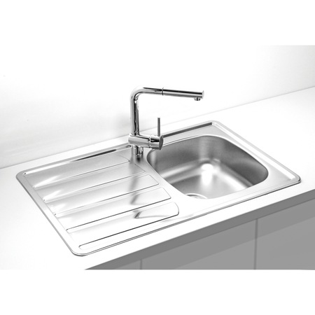 Chiuveta inox Alveus Zoom 20 Leinen, cuva stanga, 790*500mm, sifon fi 90