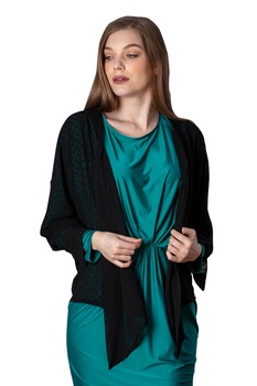 Sacou elegant din voal negru, Ella, Negru Sacou elegant din voal negru, Ella, Negru