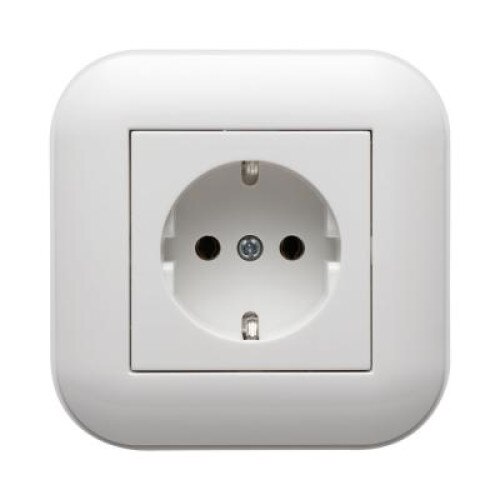 Priza Schuko Ovivo Loft ST Alb