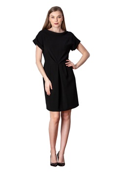 Rochie neagra cu manecile cazute, Emilia Rochie neagra cu manecile cazute, Emilia