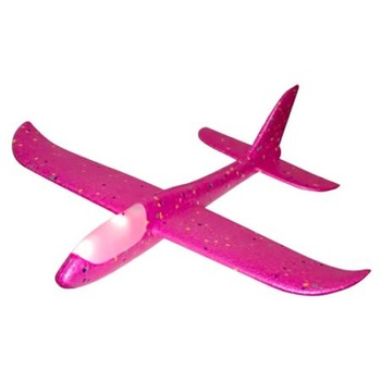 Avion planor din polistiren cu LED , Roz , lungime 30 cm , Vision Avion planor din polistiren cu LED , Roz , lungime 30 cm , Vision