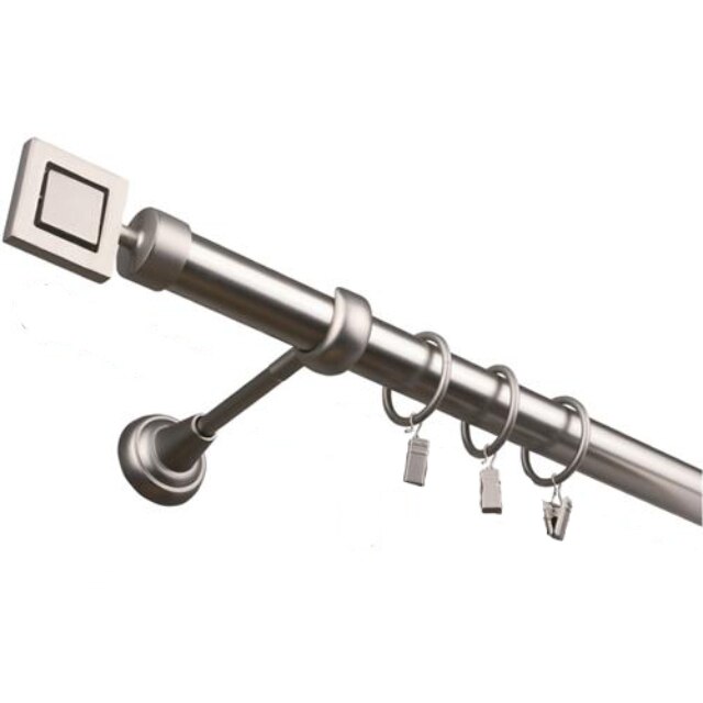 Galerie metalica simpla TEMA, Karmisz Classic, 25x200, Argintiu