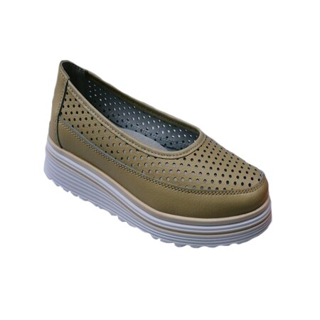 Balerini moderni,model perforat,D&J Exclussive, Bej