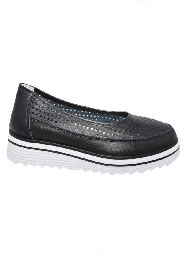 Balerini moderni,model perforat,D&J Exclussive negru, Negru