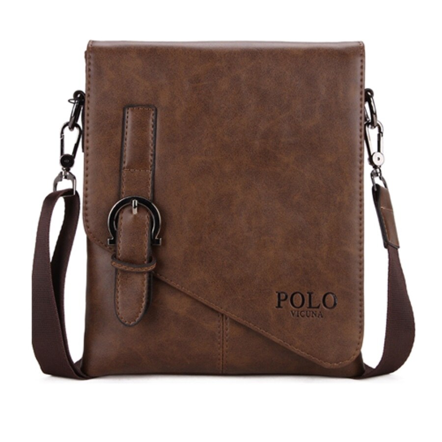 Geanta Barbati Vicuna Polo Black Udal, Piele, Maro