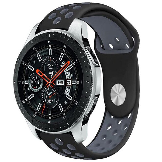 Samsung okosóra szíj, Gear S3 iUni 22 mm szilikon sport Fekete Zöld Samsung okosóra szíj, Gear S3 iUni 22 mm szilikon sport Fekete Zöld