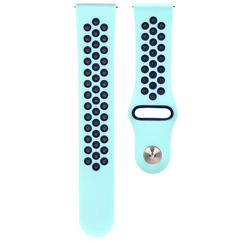 Curea ceas Smartwatch Samsung Gear S3, iUni 22 mm Silicon Sport Turqoise-Blue