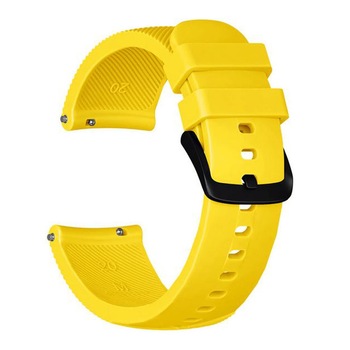 Curea ceas Smartwatch Samsung Gear S2, iUni 20 mm Silicon Yellow