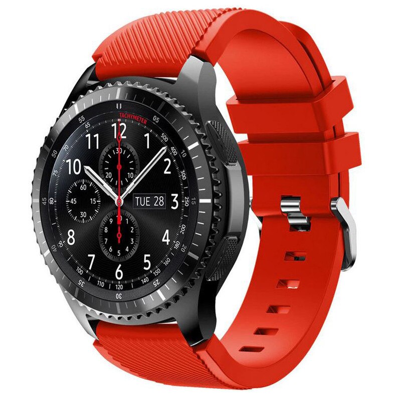 Curea ceas Smartwatch Samsung Gear S3, iUni 22 mm Silicon Red