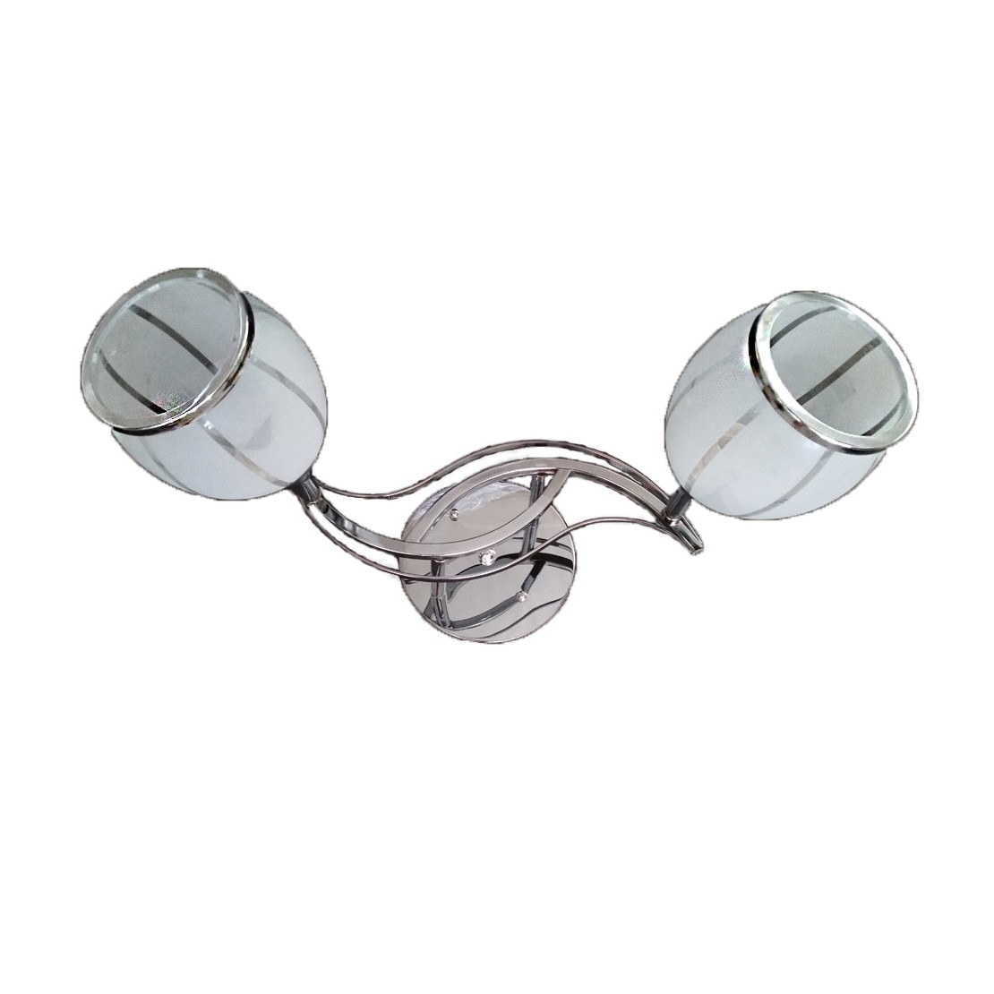 Lustra brate reglabile 71376-2, 2 x E 27, 40 W, 220 V, Metal / Sticla