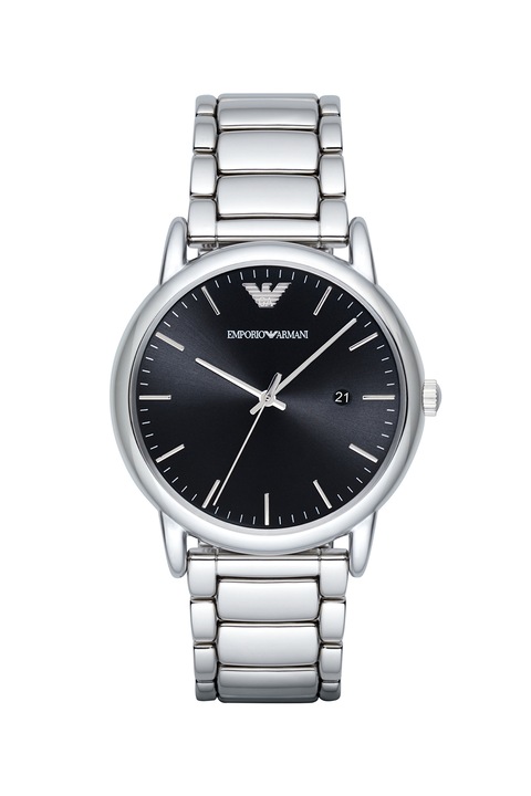 Emporio Armani, Fémszíjas kerek karóra, Ezüstszín