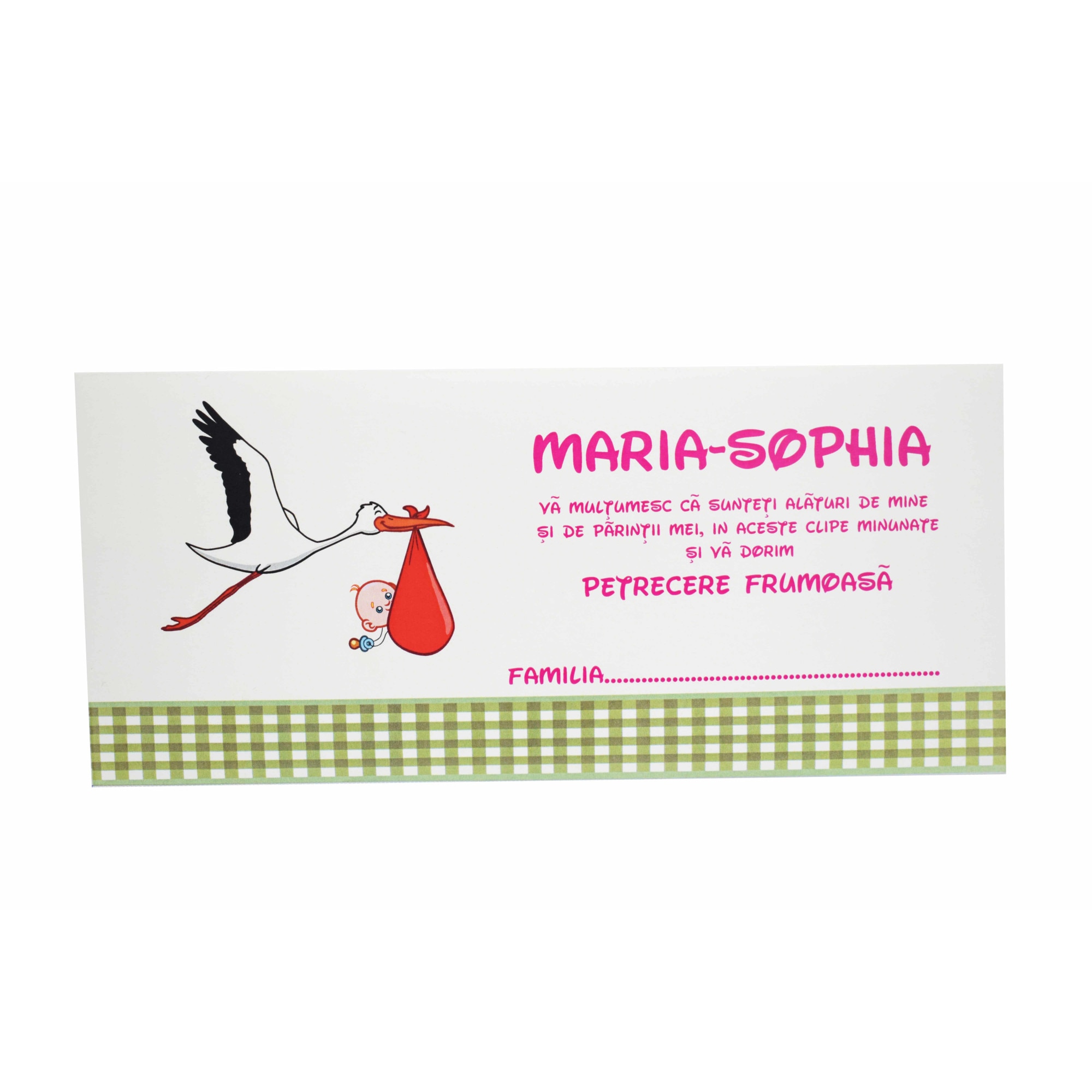 Set 10 plicuri de bani botez, PB1302, Cubika