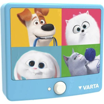 Lampa LED de veghe Varta Secret Life of Pets Night, senzor de miscare, 25 lm, lumina calda Lampa LED de veghe Varta Secret Life of Pets Night, senzor de miscare, 25 lm, lumina calda