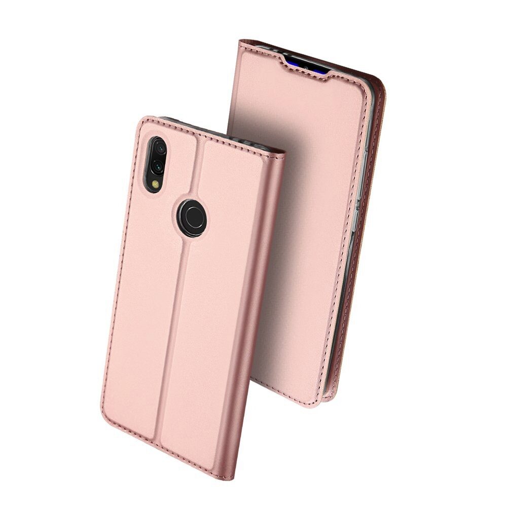 Husa Carte Dux Ducis Anti Amprenta pentru Samsung Galaxy A20e, Rose Gold
