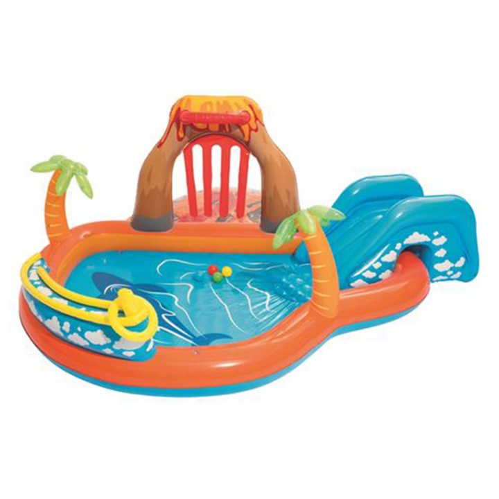 Надуваем басейн Bestway - Lava Lagoon, 265 x 265 x 104 см