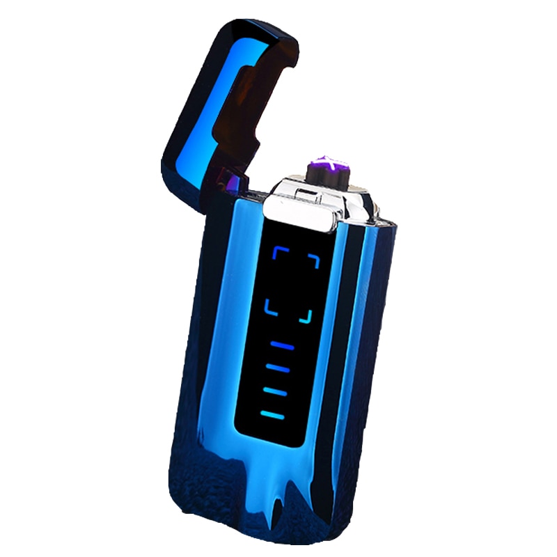 Bricheta MBrands 522 electronica / electrica, Aprindere cu touch, DUBLU ARC, Fara Gaz ,incarcare USB, albastru