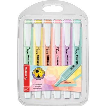 Textmarker Stabilo Swing Cool Pastel 6 culori/set Textmarker Stabilo Swing Cool Pastel 6 culori/set