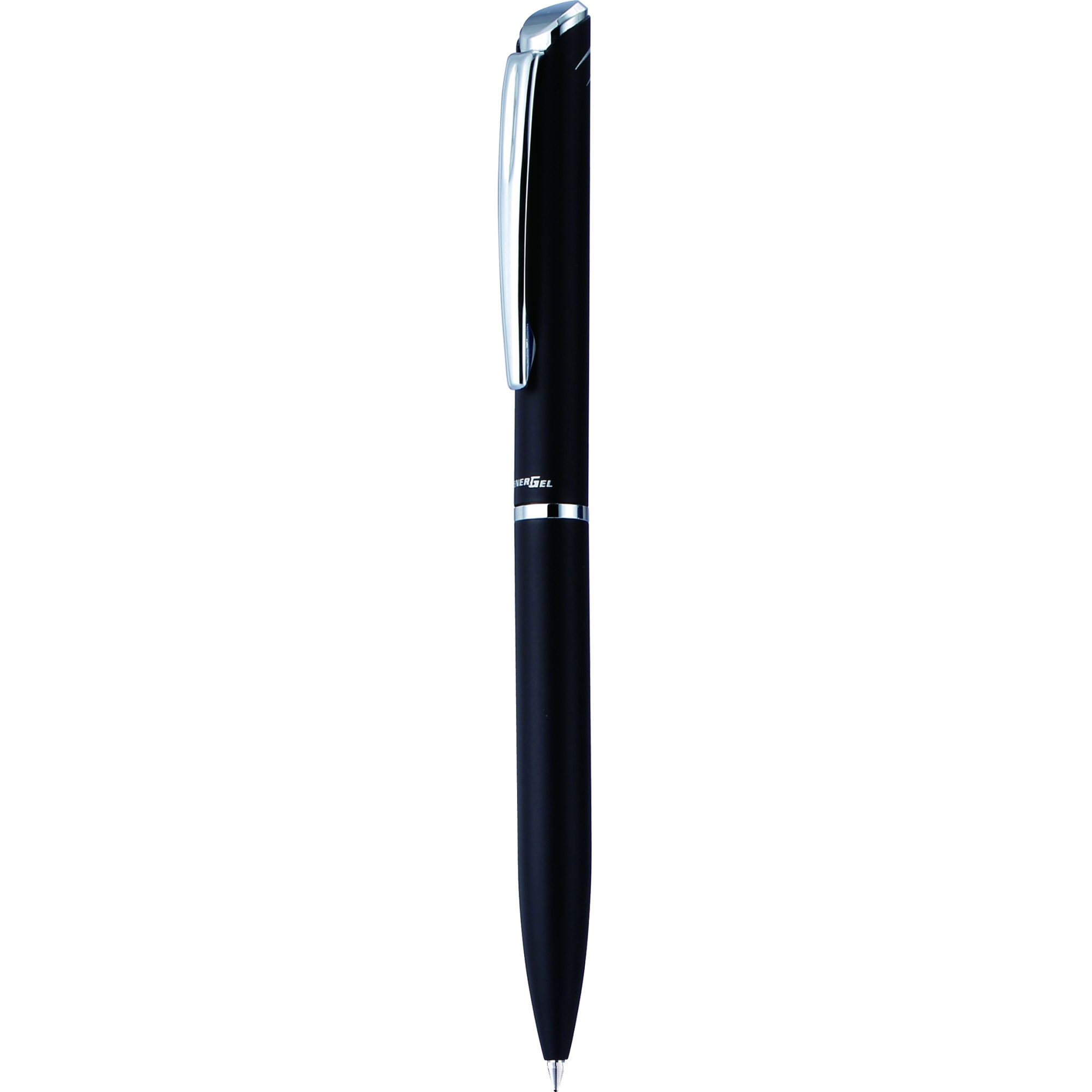 Roller cu gel Pentel High Class EnerGel 0.7mm, corp metalic, Negru