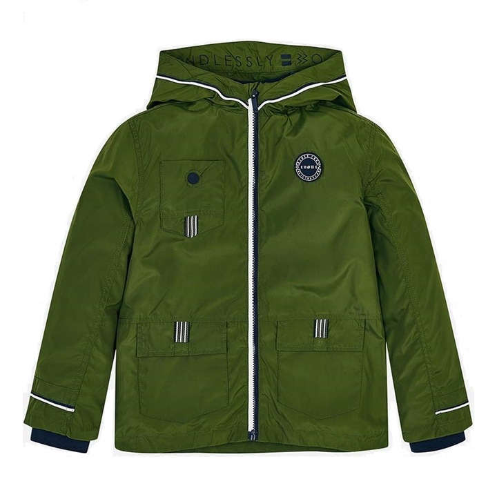 Geaca anti-vant Mayoral model nautic cu gluga pentru baiat, Verde