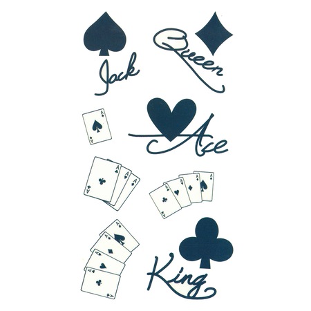 Tatuaj Temporar Carti De Joc 6x15cm Emag Ro
