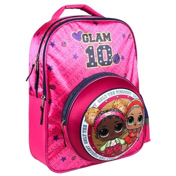 Ghiozdan LOL Surprise Glam 3D, pentru scoala 41 cm, roz Ghiozdan LOL Surprise Glam 3D, pentru scoala 41 cm, roz
