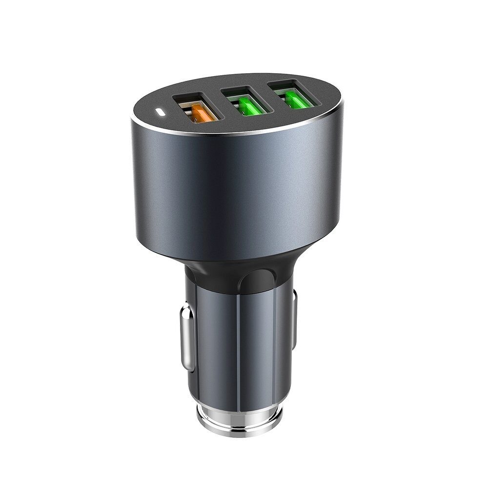 Incarcator Auto Ldnio QuickCharge 3.0 (C703Q), 3*USB, 3 Amperi, Cablu MicroUSB inclus, Negru