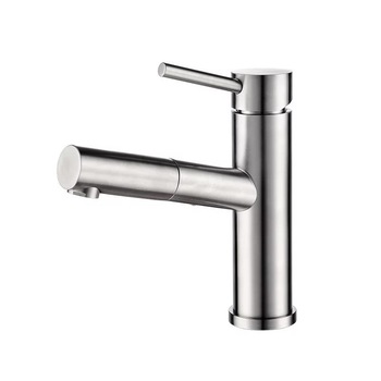 Baterie lavoar inox satinat para dus extractabila Baterie lavoar inox satinat para dus extractabila