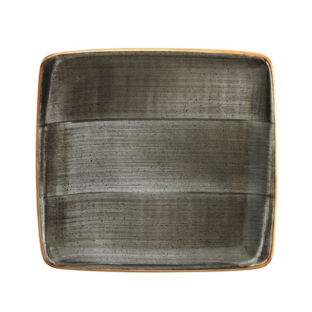 Farfurie patrata din portelan AURA SPACE 15x14cm ASC MOV 19KR