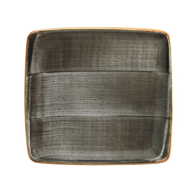 Farfurie patrata din portelan AURA SPACE 22x20cm ASC MOV 28KR