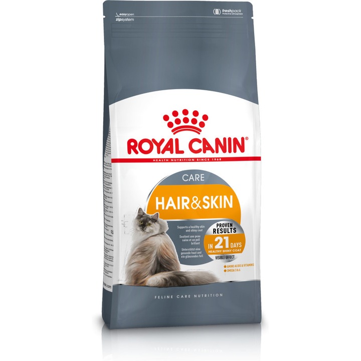 Суха храна за котка над 1 година за кожа и козина Royal Canin Hair&Skin Care, 10 КГ