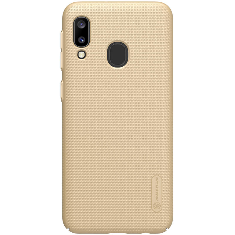 Husa protectie spate din plastic texturat auriu, pentru Samsung Galaxy A20e- Nillkin Frosted Shield