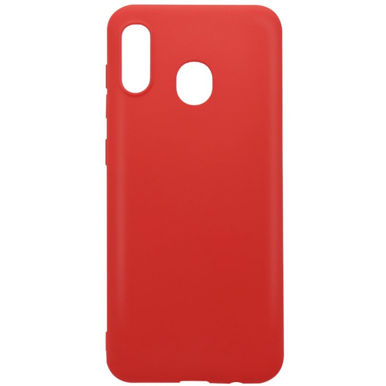 Husa de protectie Lemontti pentru Samsung Galaxy A30, Silicon Silky, Red